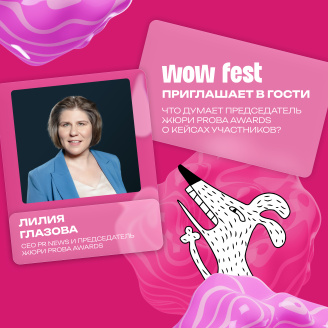 WOW FEST приглашает в гости: что думает председатель жюри PROBA Awards Лилия Глазова о кейсах участников?